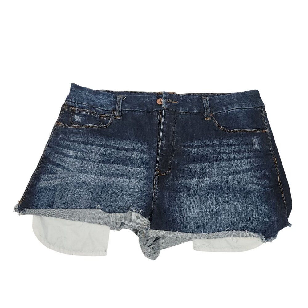 Rewash Womens High-Rise Distressed Denim Shorts Size 15 (32)